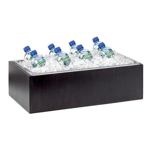 Cal Mil 475-12-96 Midnight Bamboo Ice Housing with Clear Pan - 12 x 20 x 6.5 in.