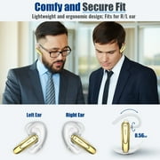 New Bee Bluetooth Earpiece,Wireless Handsfree in-Ear with Microphone, 20 Hrs Talking Time 180 Days Standby Time Bluetooth V5.0 Headset for iPhone/Android/Business/Trucker/Driver,Gold