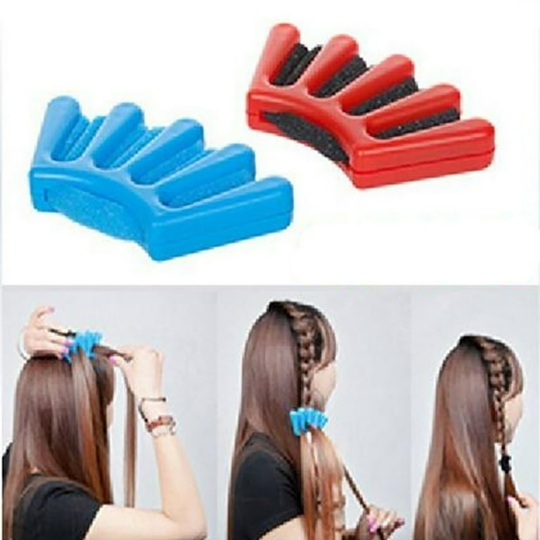 Sdotter 4pcs/set French Braid Tool Loop Elastic Hair Bands Remover