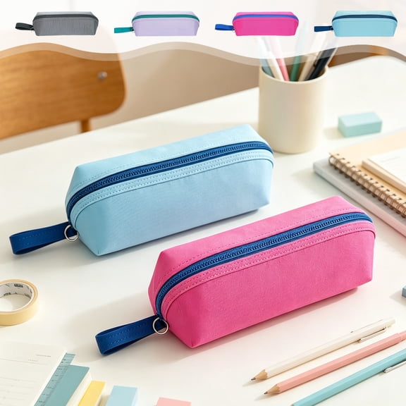 Summer Back_to_School Supplies Under $5 dollars!Special Pencil Case Pouch, Diamond-shaped Large-capacity Pencil CaseStationery Bag And Lovely Oxfords Cloth Pencil Case Pencil Case Pencil Case, Pink