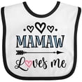 thumbnail image 3 of Inktastic Mamaw Loves Me Grandchild Girls Baby Bib, 3 of 4