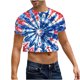 thumbnail image 2 of Blusas y camisas de manga corta y cuello redondo para hombre, blusas de verano con estampado y mangas cortas para hombre., 2 of 8