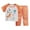 Orange, variant on XUELUO Toddler Boys Casual Outfit Sets Summer Cartoon Dinosaur Print Crew Neck Short Sleeve T Shirt Tops And Pants 2 Piece Sportwear,Blue,2-3 Years