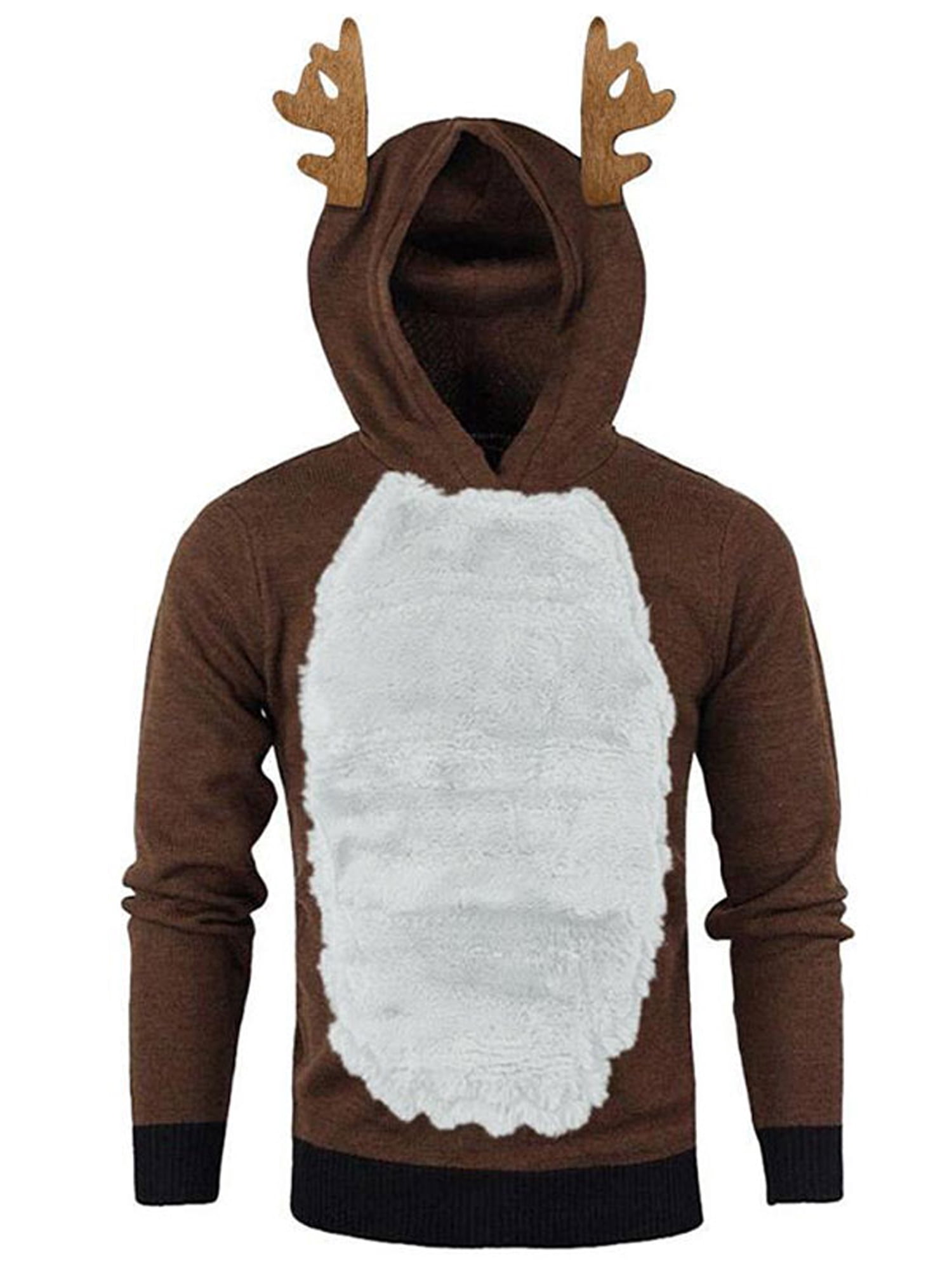 Reindeer Christmas Sweater Hood