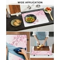 thumbnail image 6 of nqOlkjepod Large Induction Cooktop Protector Mat 36"x21", Pink Flowers Stove Top Covers for Electric Stove, Spring Botanical Floral Branches Gradient Stove Burner Cover Mats, Glass Top Stove Cover, 6 of 8