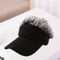 thumbnail image 7 of Jiibva Casual Concise Sun Shade Hat For Men Hip Hop Adjustable Wigs Baseball Cap Personalized Spiky Hairs Baseball Hat, 7 of 7