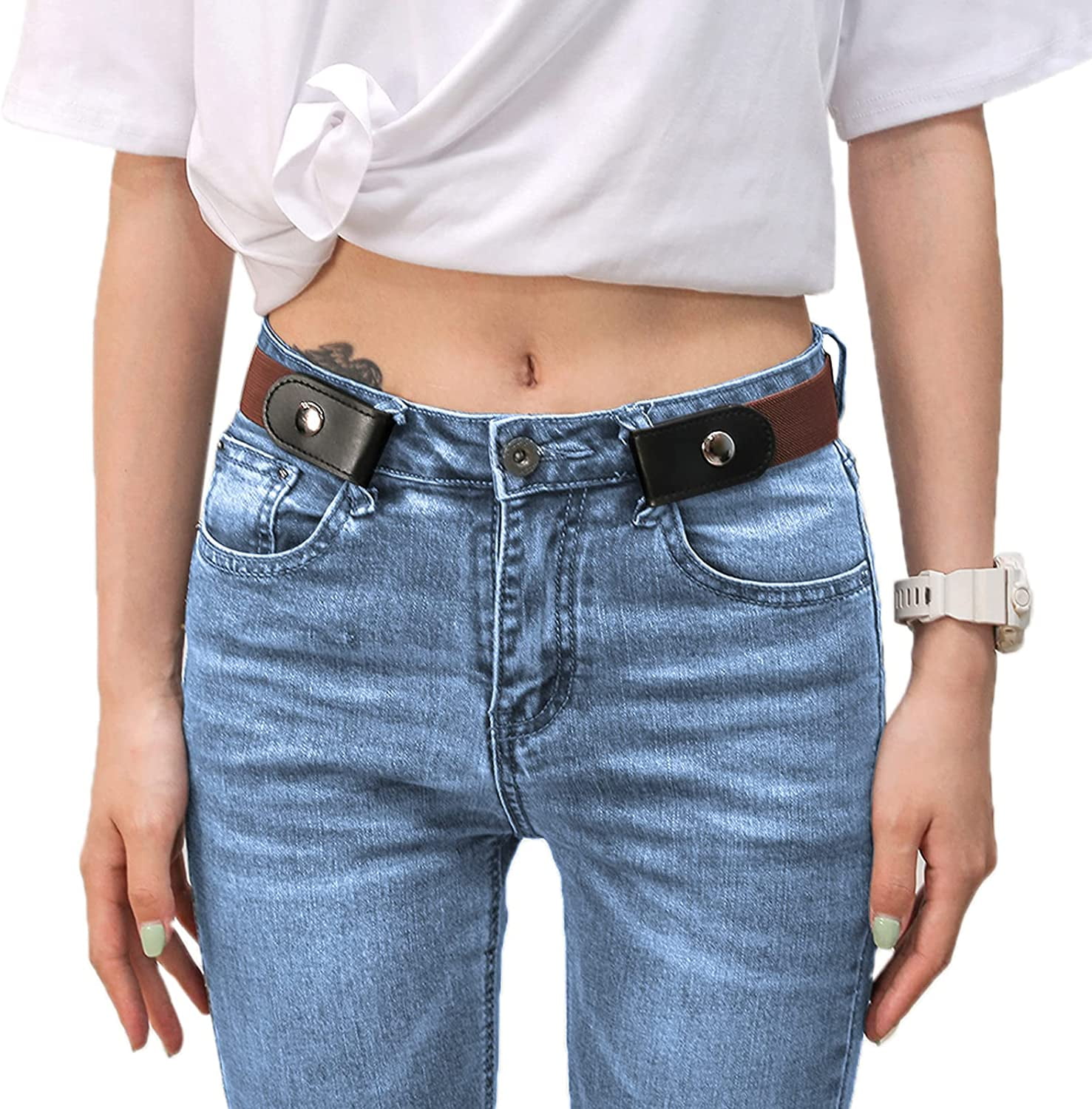 OLENNZ Elastic Belt for Women Men No 