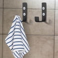 thumbnail image 4 of robuste Wandhaken, J-Haken für die Garage, universelle schwarze Schraubhaken, Garderobenleisten, starke Kleiderhaken, zum Aufhängen, Garage, Wandhalterung für sperrige Gegenstände, 4 of 4
