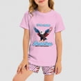 thumbnail image 3 of HCNTES Toddler Baby Boys Girls Independence Day Outfits Set Spring Summer Short Sleeve Shirt and Pants Set 2T 3T 4T 5T 6T 7T 8T 9T Kids 2-piece Pajamas Sleepwear(F02-Light Pink,3-4 Years), 3 of 7