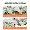 thumbnail image 6 of St. Patrick's Day Wrap Around Bed Skirts for Queen Bed 18" Drop,Bed Skirt with Adjustable Elastic Belt Dust Ruffle Bed Valance for Bedroom Hotel Green Gnomes Shamrock Gold Coin Beige Bed Frame Cover, 6 of 7
