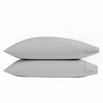thumbnail image 3 of 100% Cotton King Pillowcases, 400 Thread Count Sateen Green Wrinkle-Resistant 2- Piece Set Light Gray by Purity Home, 3 of 8