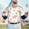 thumbnail image 6 of Daiia Funny Little Pigs Mens Baseball Jersey Button Down Shirts Short Sleeve Sports Uniforms-3X-Large, 6 of 9