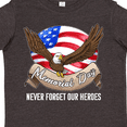 thumbnail image 4 of Inktastic Memorial Day- Never Forget Our Heroes- Bald Eagle Boys or Girls Toddler T-Shirt, 4 of 5