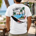 thumbnail image 3 of Men's Hawaii Tropical Graphic T-Shirt | Beach Print Casual Summer Tee | Sizes S–4XL, 3 of 9