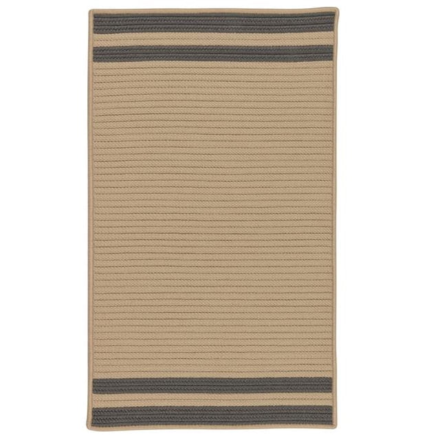 Colonial Mills Rug DE85R096X120S Denali End Stripe Braided Area Rug Grey - 8 x 10 ft.