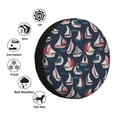 thumbnail image 4 of Pofeuu Sailboat And Wave Print Spare Tire Wheel Cover for Car Truck SUV Camper Universal Fit Spare Tire Cover RV Spare Tire Covers-15 inch, 4 of 6