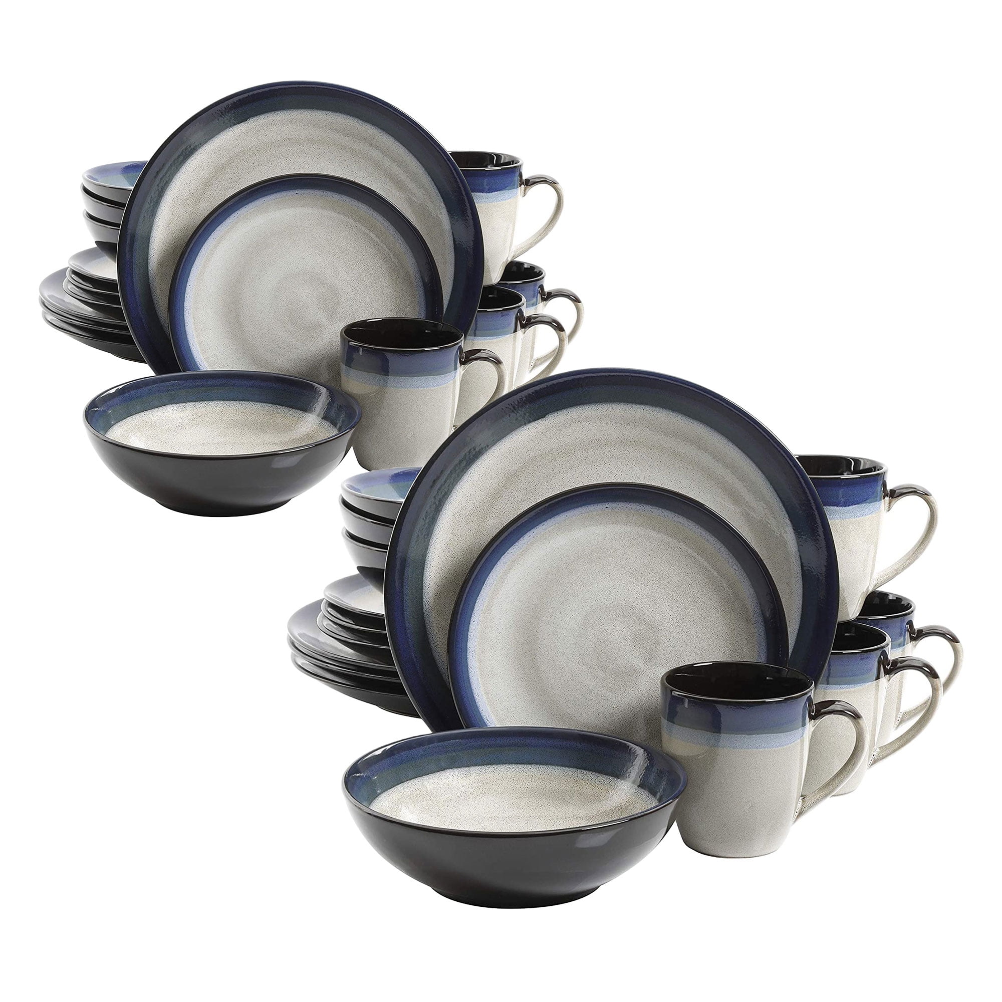 Gibson blue dinnerware hotsell