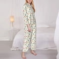 thumbnail image 3 of Picia Mini Wildflower Watercolor Pattern Women’s Long-Sleeve Sleepwear Set - Soft 2-Piece Loungewear with Pockets, Comfy PJs for Relaxing Nights-X-Large, 3 of 7
