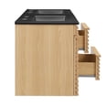 thumbnail image 4 of Modway Render 48" MDF and Particleboard Wall-Mount Bathroom Vanity in Oak/Black, 4 of 4