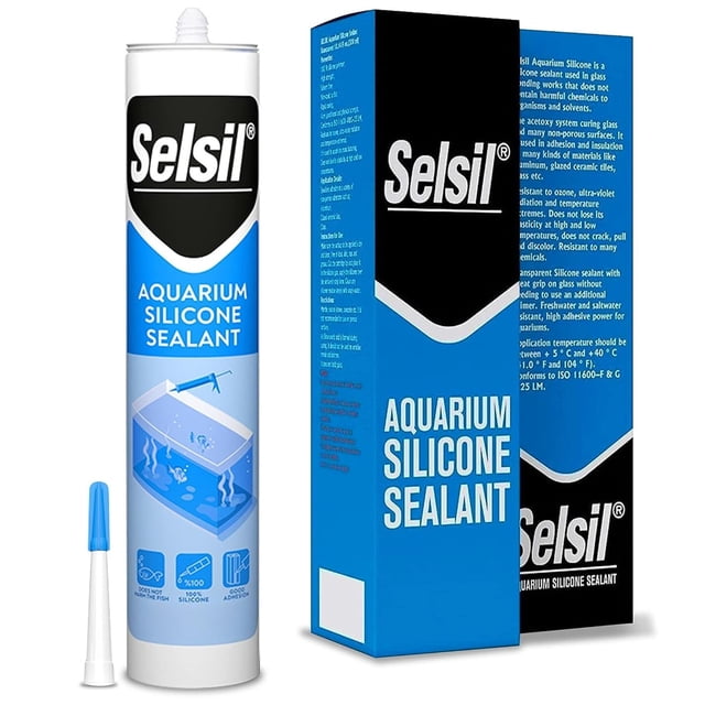 Sellador de silicona para acuarios SELSIL, transparente, 300 ml