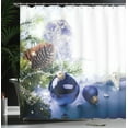 thumbnail image 3 of Ambesonne Christmas Shower Curtain, Blue Toned Ornamental, 69"Wx70"L, Multicolor, 3 of 4
