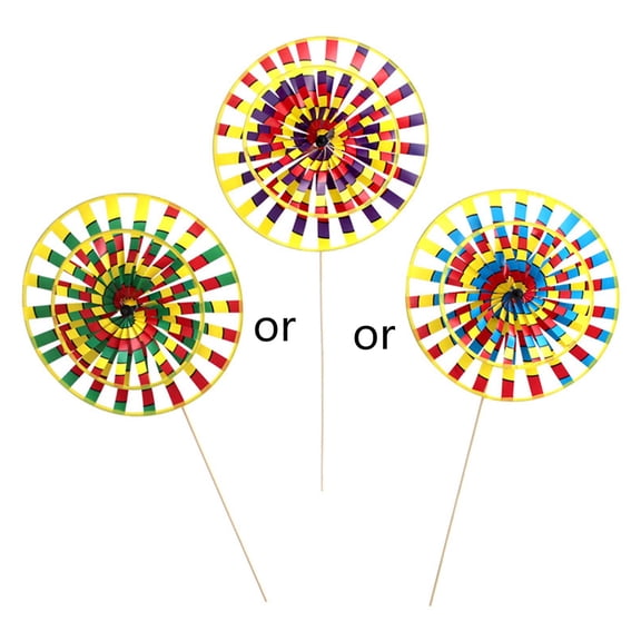 SDFGTstore Retro Colorful Wind Spinners Lawn Pinwheels Windmill Garden Yard Patio Lawn Decoration Indoor Outdoor