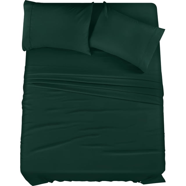 Juego de sábanas Utopia Bedding de microfibra totalmente cepillada, color esmeralda