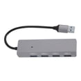 thumbnail image 1 of USB Port Expander, 5 Gbps 4 in 1 Portable Aluminum Alloy USB Docking Station Plug and Play  Heat Dissipation  for Keyboard, 1 of 8