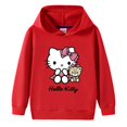 thumbnail image 3 of Hello Kitty nueva primavera otoño suéter con capucha de algodón para niños niñas moda pulóver Tops niños bebé Casual sudaderas deportivas, 3 of 5