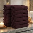 thumbnail image 2 of Ample Decor Hand Towel 100% Cotton 18X28 inch -12pcs Brown, 2 of 6