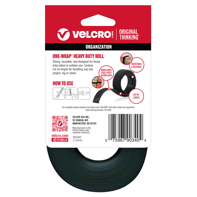 Velcro Brand ONE-WRAP Heavy Duty Cable Ties, 12ft Roll photo 8