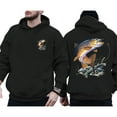 thumbnail image 4 of Brown Trout Fisherman Double Sided Hoodie – Fly Fishing Outdoor Adventure Pullover, Nature Lover Sweatshirt for Men and Women, 4 of 7