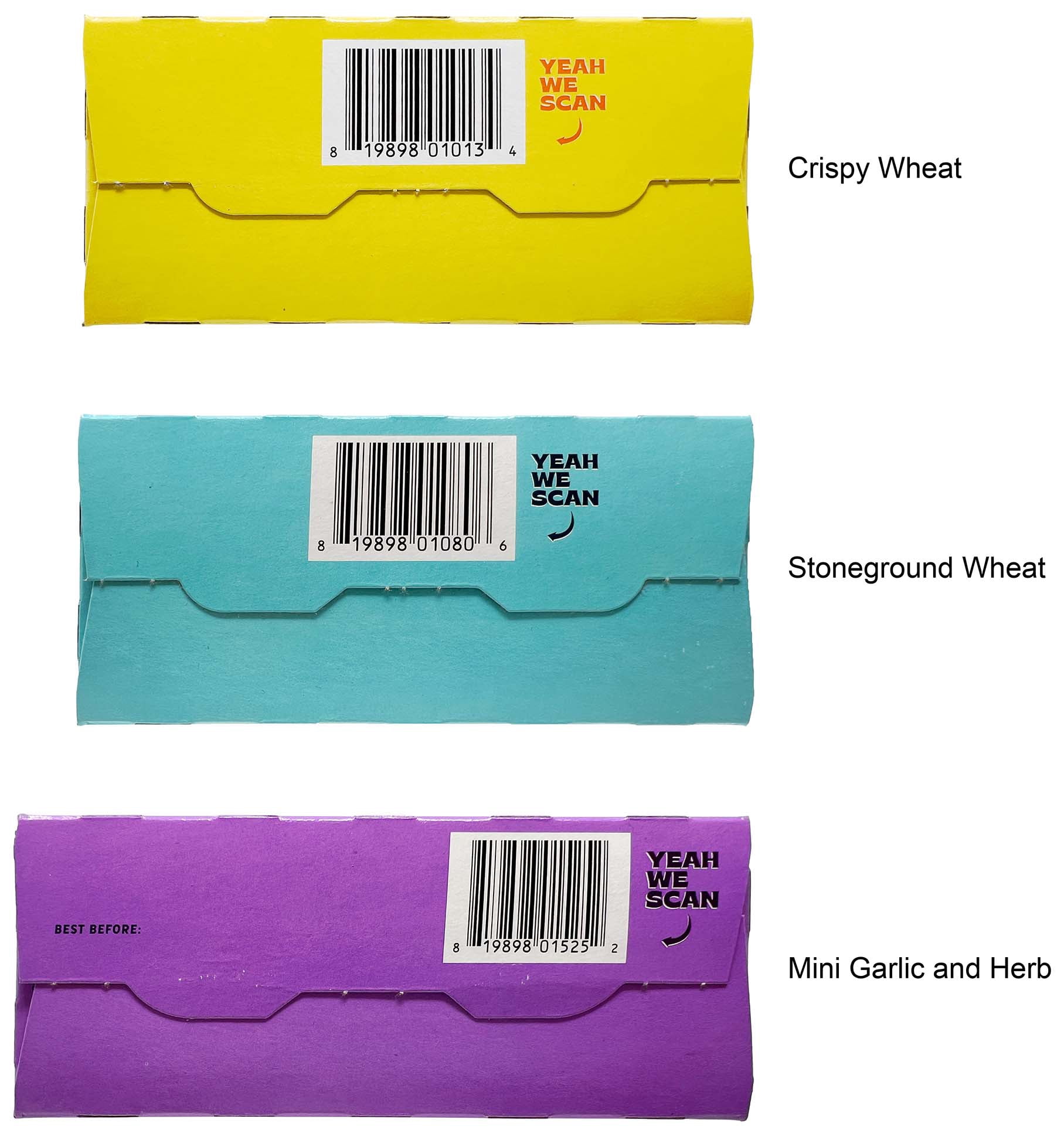Back to Nature Snack Crackers - 3 Flavors; 1 Each: Crispy Wheat, Stoneground Wheat, & Garlic & Herb + Merlinsmart Zine