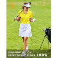 thumbnail image 3 of Pinspark Womens Golf Shirt with Collar UPF 50+ Tennis Zip Polo Shirt Moisture Wicking Short Sleeve Athletic, 3 of 6