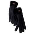 thumbnail image 2 of YAOBAMM Winter Cycling Gloves 1 Pair Winter Plush Touchscreen Gloves Thickened Windproof Cold Resistant Solid Color Five Fingers Waffle Pattern, 2 of 7