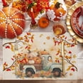 thumbnail image 2 of Thanksgiving Pumpkin Hand Painted Autumn Table Runner Coffee Tablecloth Wedding Decor Modern Home Party Table Runners Table Mats, 2 of 5