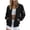 Black, variant on Women's Solid Zip Up Panel Ribbed Long Sleeve Jacket with Pocket Casual for Yoga Fitness Sports and Daily Wear Pink S