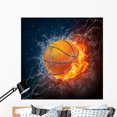 thumbnail image 1 of Basketball Ball Wall Mural by Wallmonkeys Peel and Stick Graphic (48 in H x 48 in W) WM270705, 1 of 4