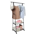 thumbnail image 1 of Perchero Organizador de Ropa | Estante Multifuncional con Ruedas | Perchero Triangular de Acero Inoxidable | Rack Organizador 3 en 1, 1 of 5