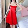 thumbnail image 3 of HomeGardon Nightgowns for Women,Summer Dresses Fashion Women V-Neck Casual Solid Sleeveless Sleepshirts Dress, 3 of 6