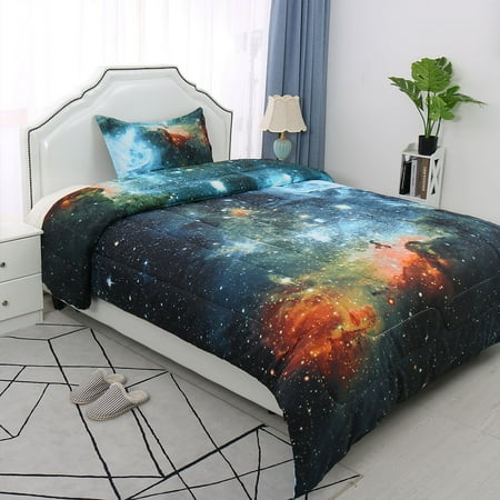 2 Piece Twin Size Bedding Comforter Set All Season Down Quilted
