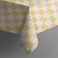 thumbnail image 4 of Yellow and White Checkerboard Pattern Rectangle Tablecloth 60"x120",Waterproof Polyester Rectangle Table Cloth, Wipeable Spillproof Polyester Tablecloth for Dining, Camping, Indoor and Outdoor, 4 of 6