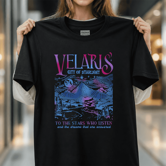 Velaris City of Starlight Acotar Night Court Bookish Apparel Unisex T-Shirt L402, S- 5XL