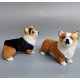 thumbnail image 5 of Perro peluche Corgi YONGSHENG 100% Hecho a mano piel sintética color Negro, 5 of 5