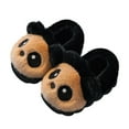 thumbnail image 2 of SGFCWSX Kids Fuzzy Panda Slippers Cozy Home Shoes for Girls Boys Cute Indoor Footwear Coffee Size 5.5-6 Years, 2 of 4