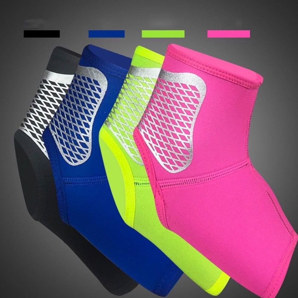 Yesbay Ankle Sprain Brace Foot Support Bandage Achilles Tendon Strap Guard Protector-Black