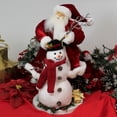 thumbnail image 3 of 19" Santa and Snowman Christmas Tabletop Figurine with Gifts, 3 of 3