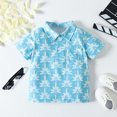 thumbnail image 4 of Vedolay Cute Tops For Boy Boys' T-Shirt - Short Sleeve Crewneck Graphic Tee for Boys,Sky Blue 2-3 Years, 4 of 5