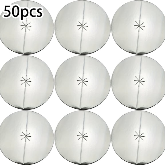 50 Pieces of Paper Candle Drip Protectors, 80mm 3.15in Candle Wax Catcher Baffles for Candle Holders, Candlelight Service Accessories