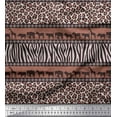 thumbnail image 1 of Soimoi Satin Silk Fabric Animal Skin & Animals Group Print Sewing Fabric Yard 42 Inch Wide, 1 of 1